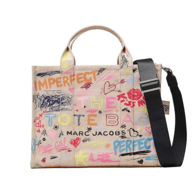 THE PUNK SCRIBBLE CANVAS MEDIUM TOTE BAG